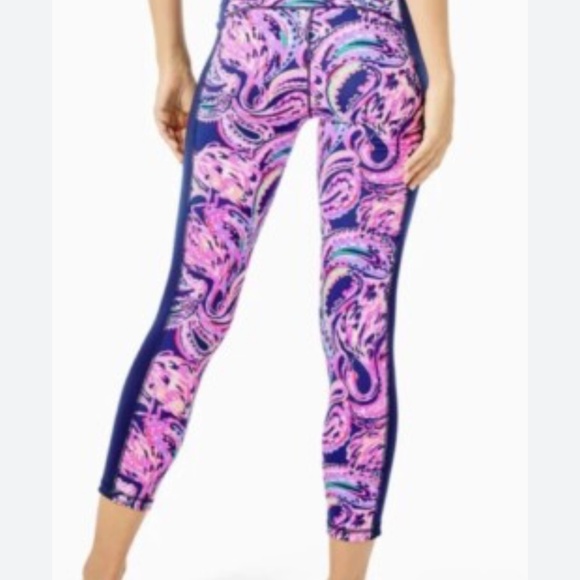 Lilly Pulitzer UPF 50+ LUXLETIC 24" Weekender High Rise Midi Legging XXL - Picture 2 of 12